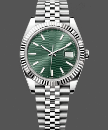 Replica Watch 34 0030 Mint Green Dial Fluted Jubilee