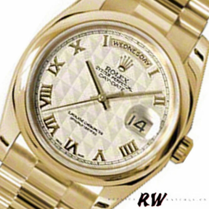 Replica Rolex Day-Date 118209 Black dial 36mm Unisex Watch