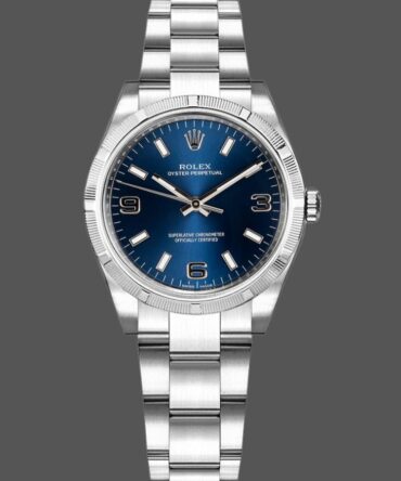 Rolex Oyster Perpetual 177210 Stainless Steel Blue Dial 31mm Lady Replica Watch