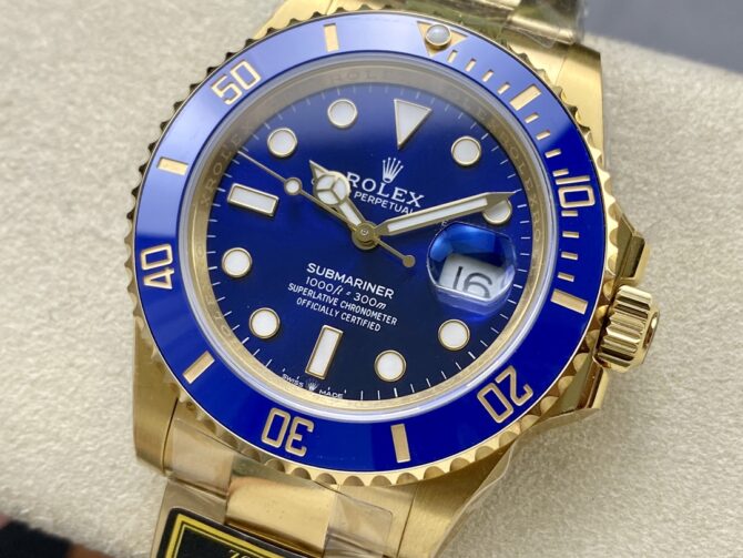 Rolex Submariner 126618LB Yellow Gold Blue Dial 41mm Mens Replica Watch