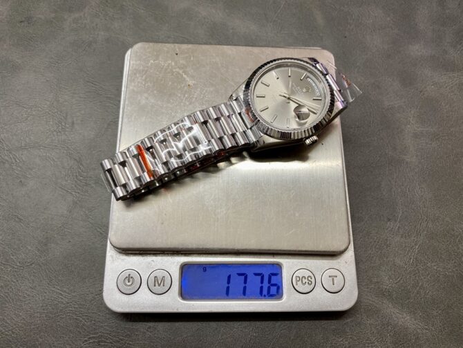 Replica Rolex Day Date 40 18K White Gold Slate Dial M228239 0060 Men's Watch