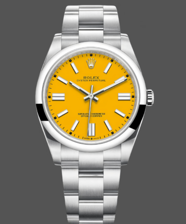 Rolex Oyster Perpetual Yellow Dial Oystersteel 124300 0004