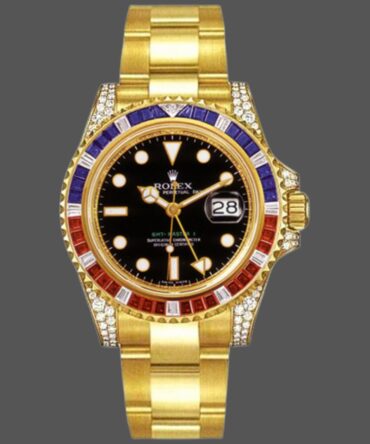 Rolex GMT-Master II 116758 Oyster Bracelet Black Dial Diamonds 40mm Mens Replica Watch