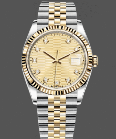 Replica Watch6233 0045 Champagne Fluted Motif Diamond Dial