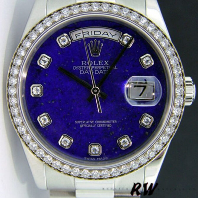 Replica Rolex Day Date 118346 Lapis Lazuli Blue Dial 36mm Unisex Watch