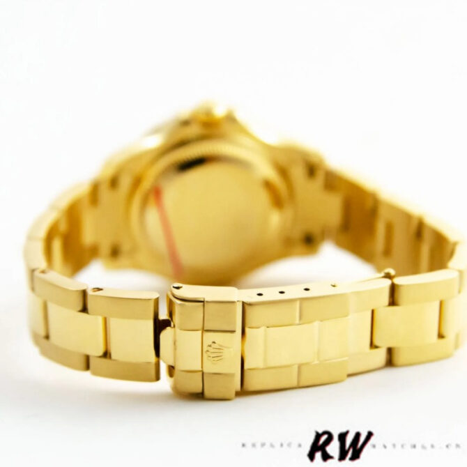Rolex Yacht-Master 169628 Yellow Gold Grey Dial 29MM Lady Replica Watch