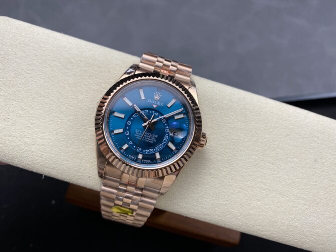 Rolex Sky Dweller 42 Everose Gold Blue Green Dial m336935 0005 Men's Watch