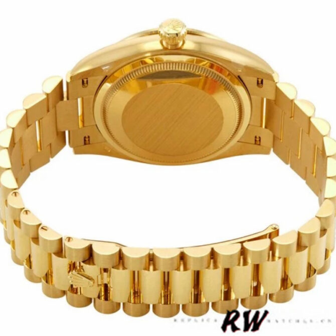 Replica Rolex Day Date 118348 Champagne Jubilee Diamond Dial Yellow Gold 36mm Unisex Watch
