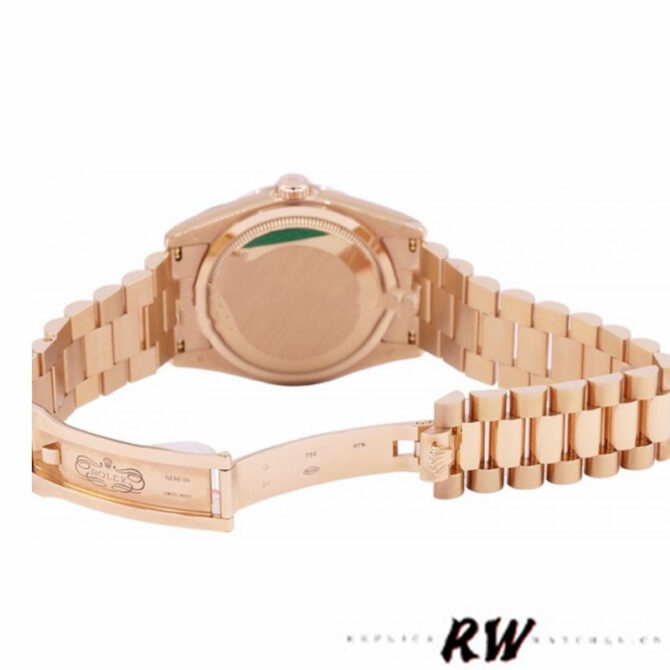 Replica Rolex Day-Date 118235 Fluted Bezel Chocolate Dial 36mm Unisex Watch