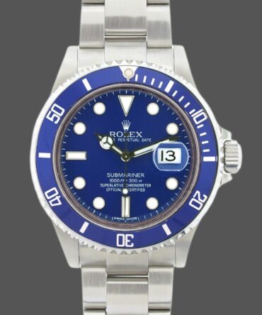 Rolex Submariner 16610 Stainless Steel Blue Bezel Blue Dial 40mm Mens Replica Watch