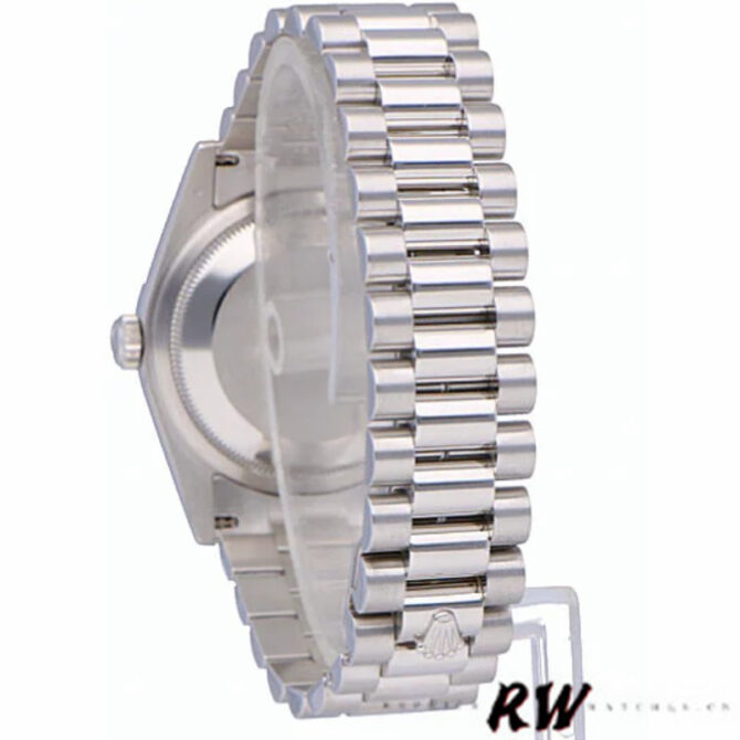 Replica Rolex Day-Date 118296 Platinum MOP White Dial Diamond 36mm Unisex Watch