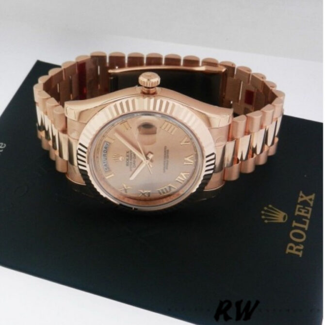 Replica Rolex Day-Date 118235 Rose Champagne Roman Dial 36mm Unisex Watch