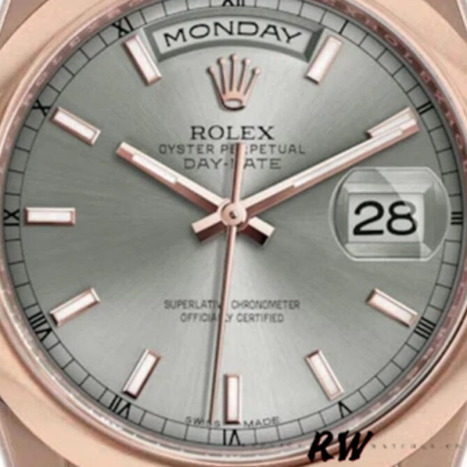 Replica Rolex Day-Date 118209 Black dial 36mm Unisex Watch