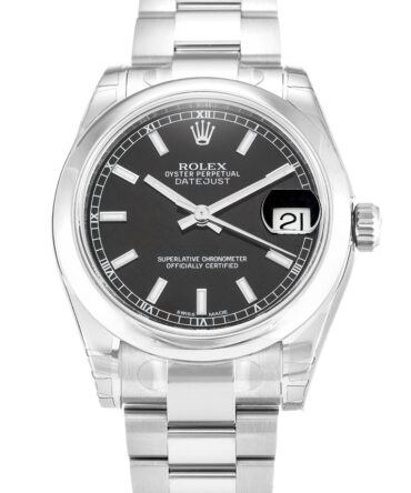 Replica Rolex Lady-Datejust 31mm Black Dial 178240-2
