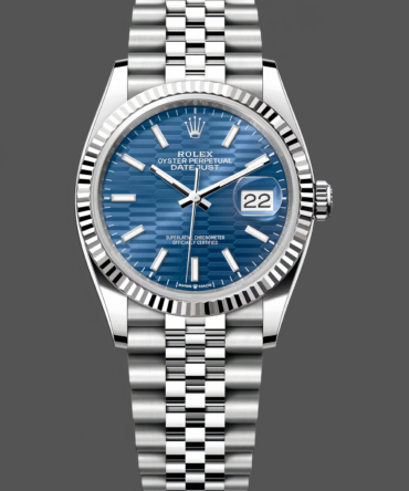 5541334 Fluted Bezel Blue Fluted Motif Dial 36MM Unisex Replica Watch