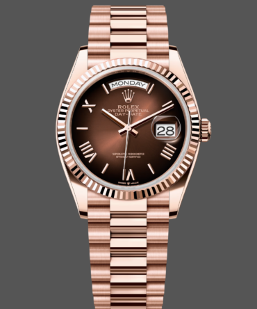 Replica Rolex Day Date 128235 0075 Brown Ombr Roman Dial 36mm