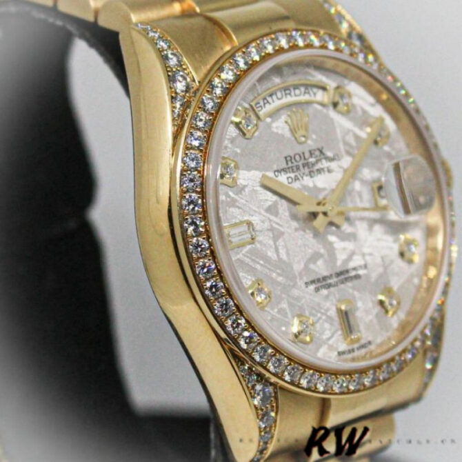 Replica Rolex Day-Date 118388 Yellow Gold Green Index Dial 36MM Unisex Watch