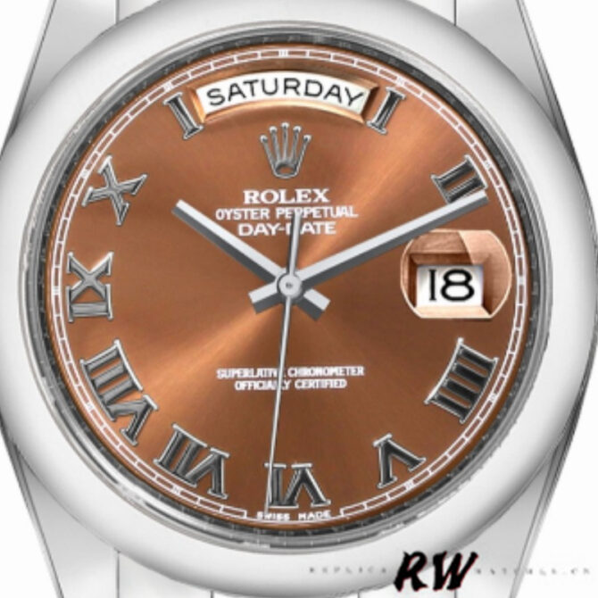 Replica Rolex Day-Date 118209 Copper Brown Dial 36mm Unisex Watch