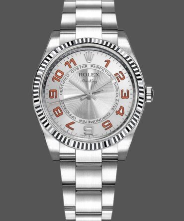 Replica Watch 4234-03 Silver Orange Arabic Dial 34mm Unisex