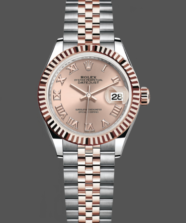 Rolex Datejust 278271 Sun Dust Roman Dial Two Tone Rose Gold Fluted Bezel Jubilee