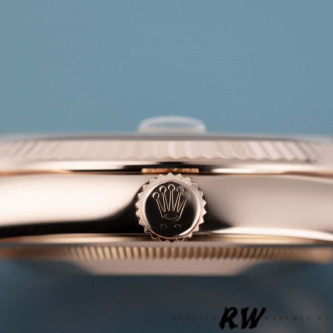 Replica Rolex Day-Date 118235 Fluted Bezel Chocolate Dial 36mm Unisex Watch