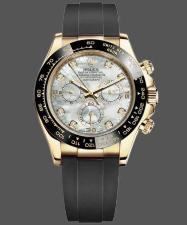 Rolex Daytona 116518LN Rubber Strap MOP Diamond Dial 40mm Mens Replica Watch