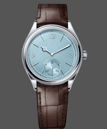 Replica Watch 52506 0002 Ice Blue Dial Brown Leather Strap 39 mm