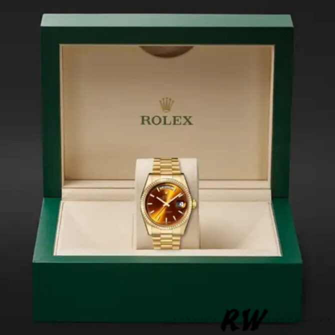 Replica Rolex Day-Date 118238 Dark Mother of Pearl 36mm Unisex Watch