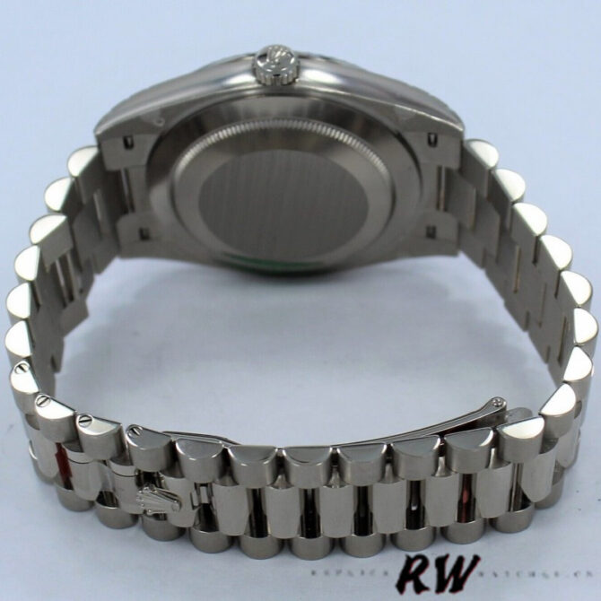 Replica Rolex Day-Date 228396TBR Ice Blue Diamond Dial Diamond Bezel 40mm Mens Watch
