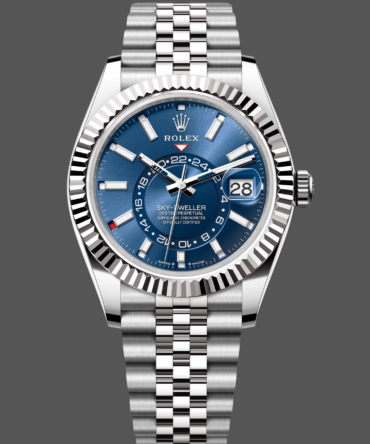 Rolex Sky-Dweller 42 m336934 0006 Fluted Bezel Blue Dial Replica Watch