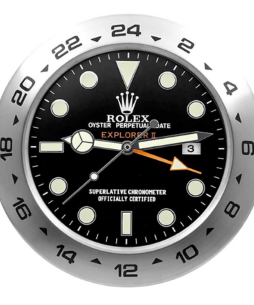 Rolex Explorer Black Dial Wall Clock
