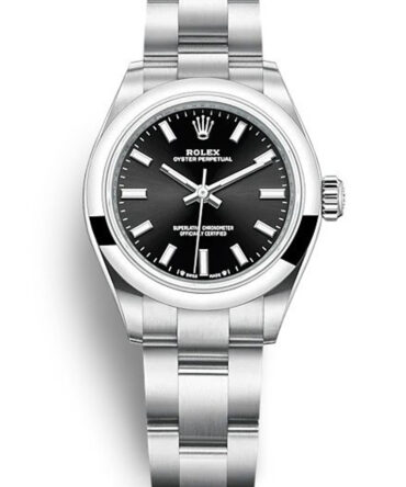 Replica Rolex Oyster Perpetual Lady 28mm Black Dial 276200
