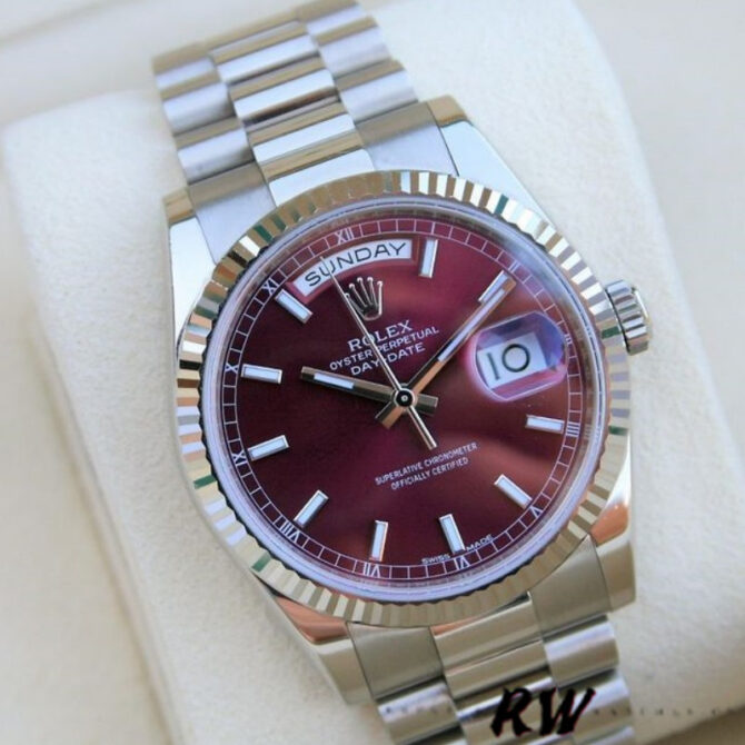 Replica Rolex Day Date 118238 Black Diamond Dial 36mm Mens Watch