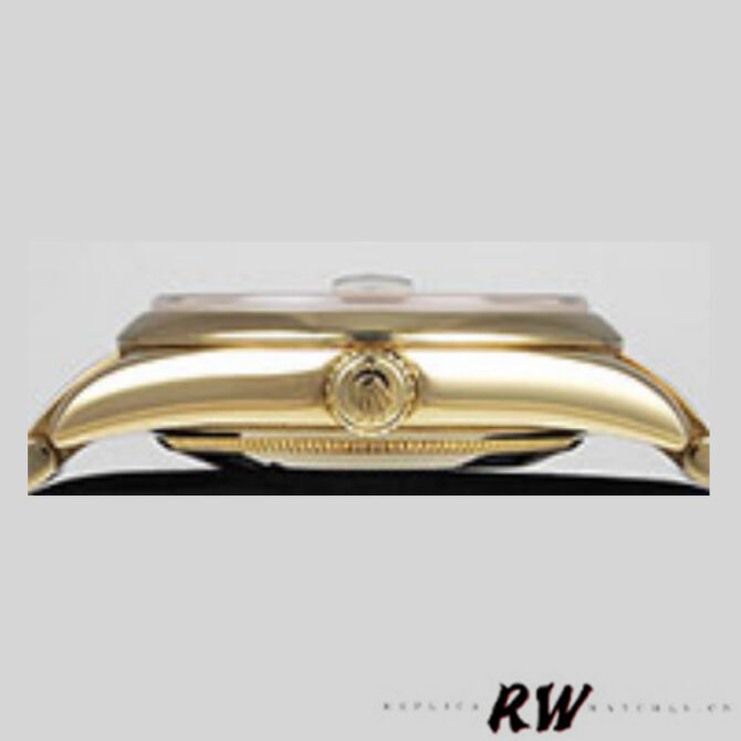 Replica Rolex Day-Date 118208 Silver Diamond Jubilee Dial Yellow Gold 36mm Unisex Watch