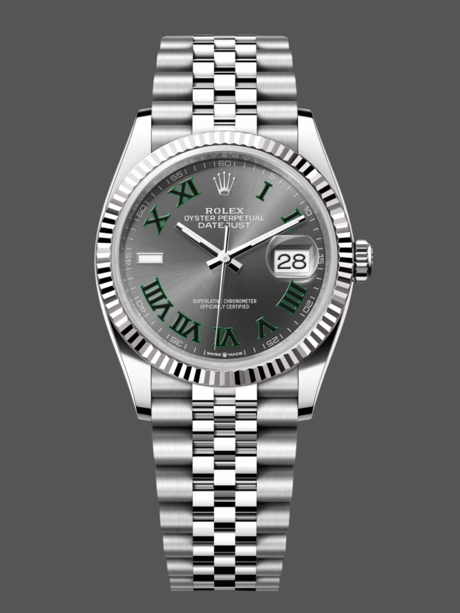 158434 Slate Grey Wimbledon Dial 36MM Unisex Replica Watch