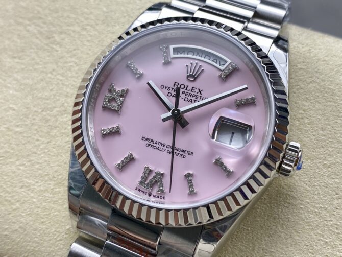 Replica Rolex Day Date 36 Pink Roman m128236 0006