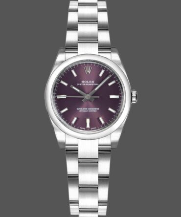 Rolex Oyster Perpetual 176200 Grape Red Dial 26mm Lady Replica Watch