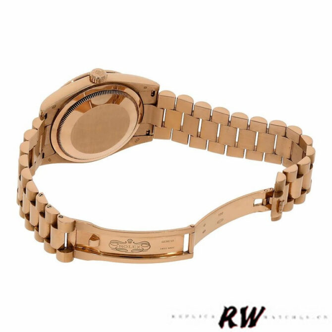 Replica Rolex Day-Date 118235 Fluted Bezel Chocolate Dial 36mm Unisex Watch