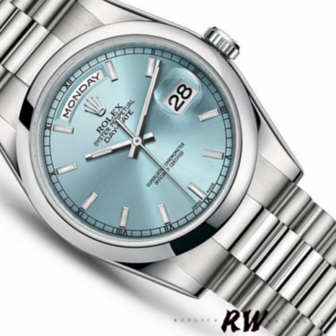 Replica Rolex Day-Date 118206 White Roman Numeral 36mm Unisex Watch