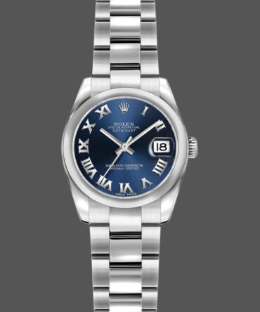 4758160 Oyster Bracelet Blue Roman Dial 26MM Lady Replica Watch