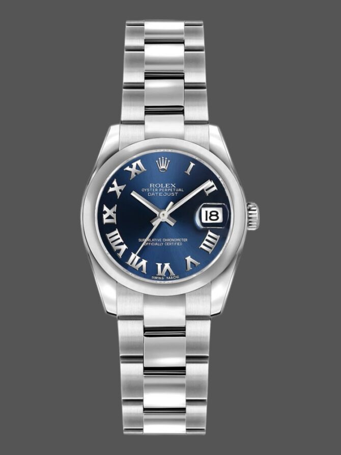 4758160 Oyster Bracelet Blue Roman Dial 26MM Lady Replica Watch
