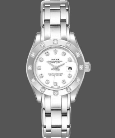 Rolex Pearlmaster 80319 White Dial Diamond 29MM Lady Replica Watch
