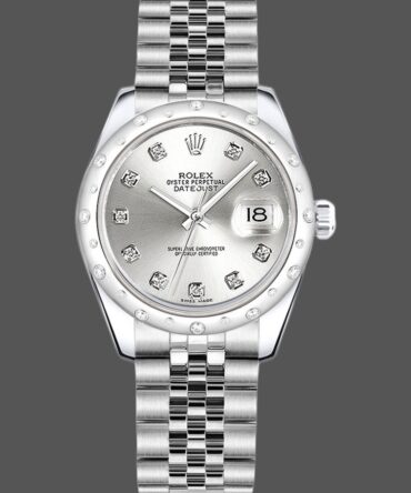 Rolex Datejust 178344 Stainless Steel Silver Diamond Dial 31MM Lady Replica Watch