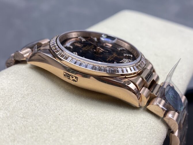Replica Rolex Day-Date 128345RBR Eisenkiesel dial Everose Gold 36MM Unisex Watch