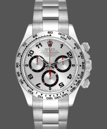 Rolex Cosmograph Daytona 116509 Silver Arabic Dial White Gold 40MM Mens Replica Watch