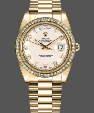 Replica Rolex Day-Date 218348 Concentric Circle Ivory Dial 41MM Mens Watch
