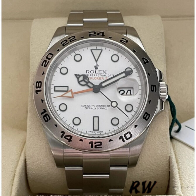 Rolex Explorer II m226570 0001 Stainless Steel White Dial 42MM Mens Replica Watch