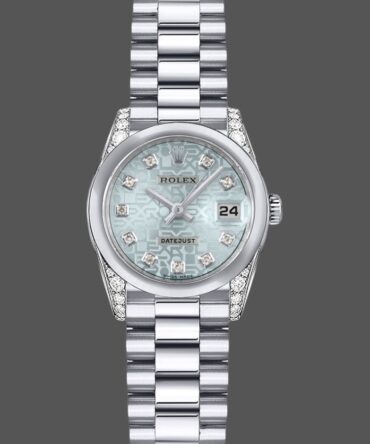 Rolex Datejust 179269 Ice Blue Jubilee Dial Diamond Lugs 26MM Lady Replica Watch