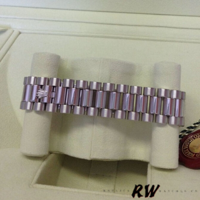Replica Rolex Day Date 118206 Wave Pattern Ice Blue Dial Arabic Numerals 36mm Unisex Watch