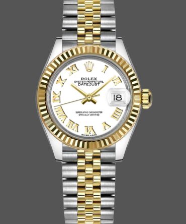 Rolex Datejust 279173 White Roman Numeral Dial Fluted Bezel 28mm Lady Replica Watch